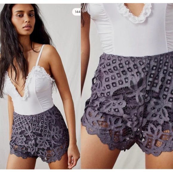 Free People Adella Lace Shorts - Picture 2 of 5